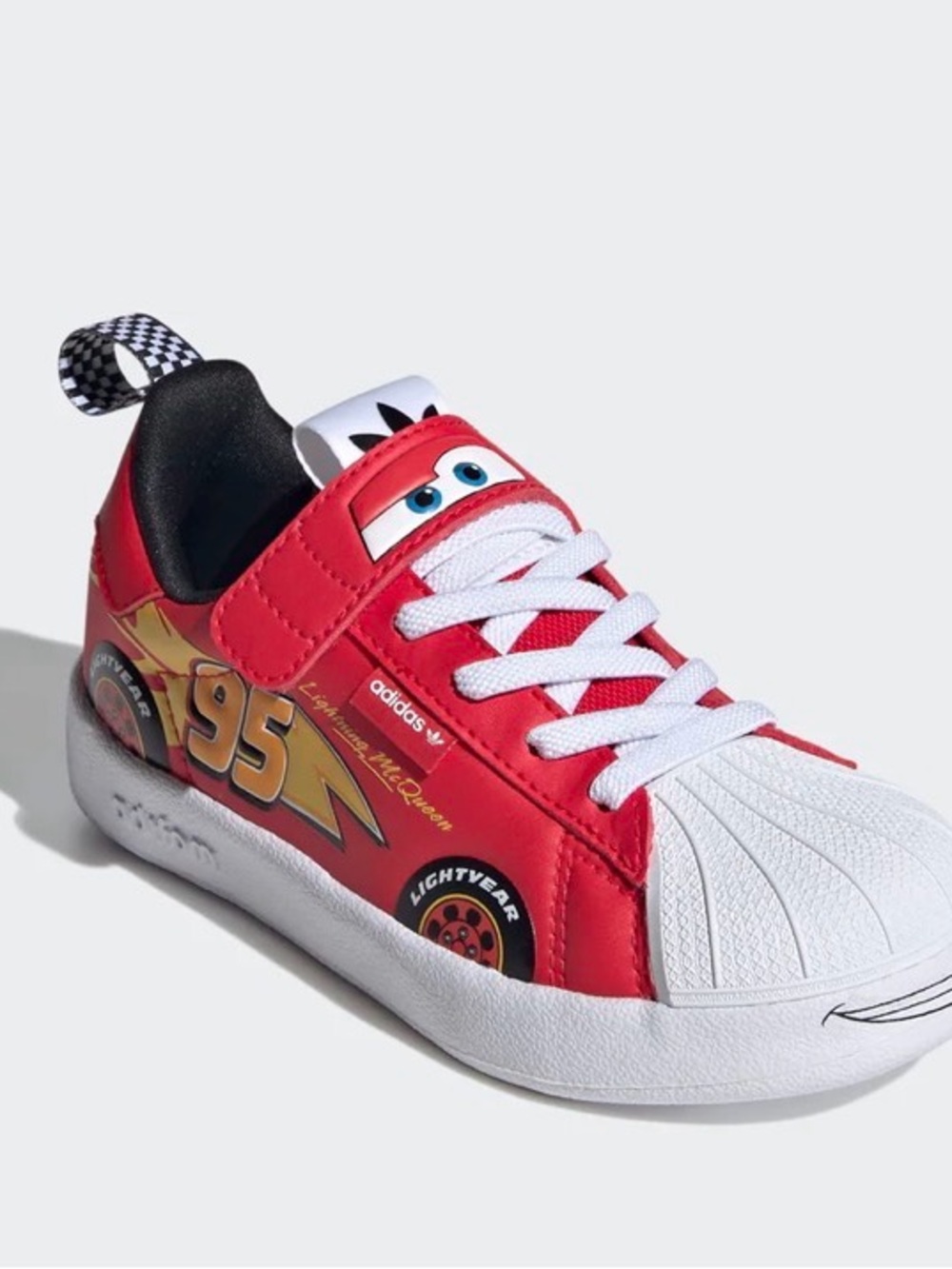LITTLE KIDS ADIDAS ORIGINALS PIXAR CARS ADIFOM SUPERSTAR 360 SHOES PURE RUBY 2
